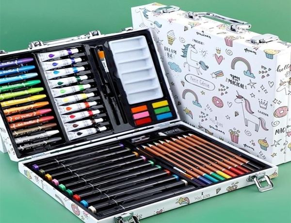 Crayons Art set peinture ensemble aquarelle Crayon Crayon eau stylo planche à dessin Doodle fournitures enfants jouets éducatifs cadeau 2211083162323