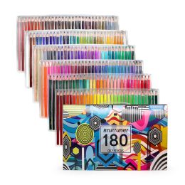 Crayons brutfuner 180 couleurs huile d'huile d'huile crayons colorés de couleur bois aquarelle crayons dessin set crayon ensemble pour les fournitures d'art scolaire