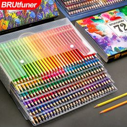 Crayons Brutfuner 72120160180260 Crayon de couleur à l'huile professionnel Soft Core Aquarelle Crayons de couleur Set Dessin École Art Fournitures 230614