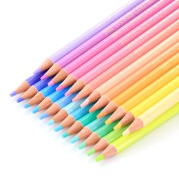 Crayons brutfuner macaron 24 couleurs vives crayons de couleur pastel en bois doux en bois de crayon de couleur pour adulte sketch des élèves sketch kids cadeaux
