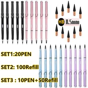 Crayons pas cher 100/60 / 20pc Test professionnel Dessin Infinite Crayon Supply Hb 0,5 mm Eternal Pen 2023 École enfant Supplies Livraison gratuite