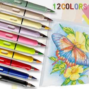 Crayons créatifs 12 couleurs éternelles crayons no ink kawaii crayons illimités écoliers enfants art sketch peinture de papeterie de papeterie d240510