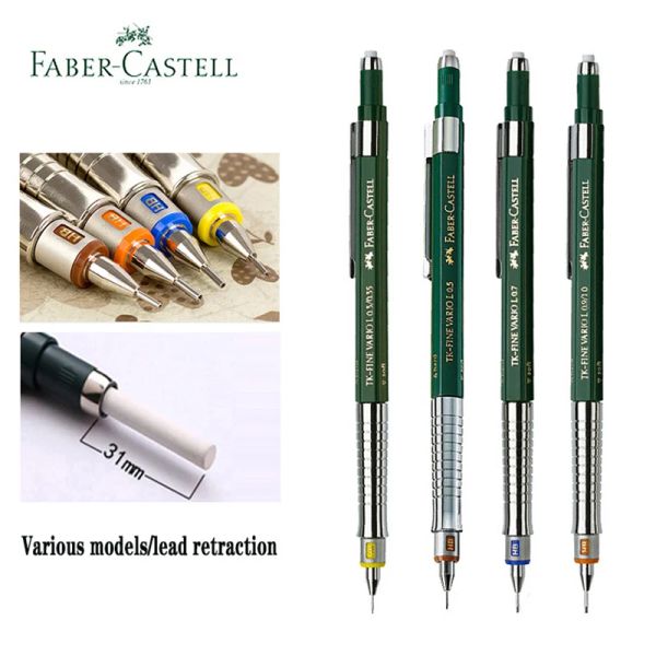 Crayons Fabercastell Mécanique crayon tkfine vario l Design Art Painting Professional Drawing crayon 0,35 / 0,5 / 0.7/1,0 mm papeterie