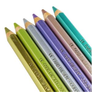 Crayons allemand lyra colored crayon colore géants giants épais ting 6 couleurs de couleur crayon métallique stylo