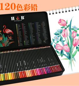 Crayons HB 72/120 Couleurs Ensemble de crayons professionnels colorés à base d'huile basée sur l'huile PEINTURE PEINTURE / DESSION PAPELISERI