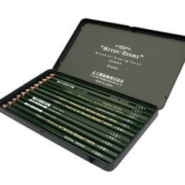 Lápices a lápiz japonés 9800dx boceto de hierro set de lápiz 12pcs/lote (6b4h) Dibujo lápiz de dibujo lápiz 10b8hfull set 22pcs/lote