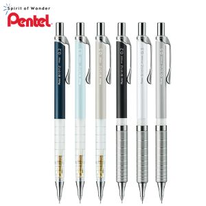 Lápices Pentralery Japanese Pentel Mechanical Pencil Limited Continua Core 0.3/0.2/0.5 Suministros de oficina de dibujo profesional de agarre de metal