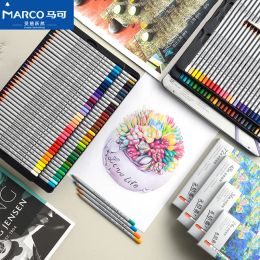 Potloden Marco Raffine Crayons kleurpotloden 72 kleuren voor kleurboeken kunstenaar pastel premier potlood lapis de kleur olieachtige verf pennen