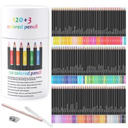 Crayons nouveaux 120 couleurs de couleur professionnelle ensemble de crayons de couleur huileuse en étain box couleur dessin crayon lapices de colores