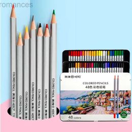 Crayons Ensemble de crayons de couleur non toxique avec des crayons de couleur 24/3/48/72 sans plomb adaptés aux enfants pour dessiner des livres d'images colorés exquis D240510