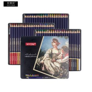 Crayons nyoni artiste aquarelle douce crayons kit de crayons de couleur soluble d'eau professionnelle