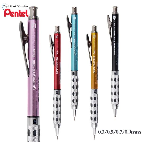 Crayons crayons mécaniques en édition limitée Pentel PG1015 Centre bas de la gravité Conseil de stylo rétractable 0,5 mm Metal Rod Sketch Drawing crayon