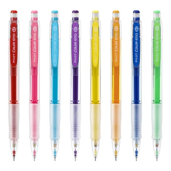 Crayons pilotes hcr eno 0,7 mm couleur automatique crayon mécanique 8 couleurs ensemble japonais papeterie kawaii crayon mignon crayons de couleur