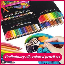 Crayons Prismacolor 24/12/36/48 Crayon peint à huile colorée Crayon de couleur en bois utilisé pour esquisser les fournitures d'art des élèves de l'école D240510