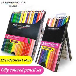Pencils Prismacolor Oil Wood Set de lápices de color boceto de dibujos de colores para suministros de arte para principiantes 15/12/24/36/48 Colors D240510