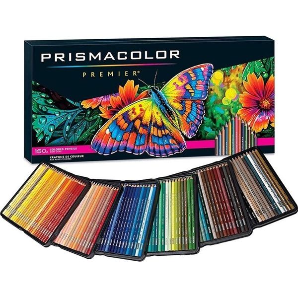 Crayons Prisolor Coloré 132/150 Couleurs à l'huile Matériel professionnel pour les artistes Ombrage Croquis Coloriage Fournitures d'art Drop Delive Dhycj