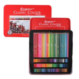 Crayons professionnels 120colors triangle couleur crayon ensemble de couleur classique de couleur d'huile de bois crayons de couleur pour école sketch sketch art fournitures