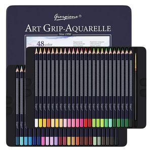 Crayons Ensemble de crayons aquarelle professionnels 123648 crayons de couleur crayons de croquis solubles dans l'eau avec pinceau fournitures d'art pour artistes 230420