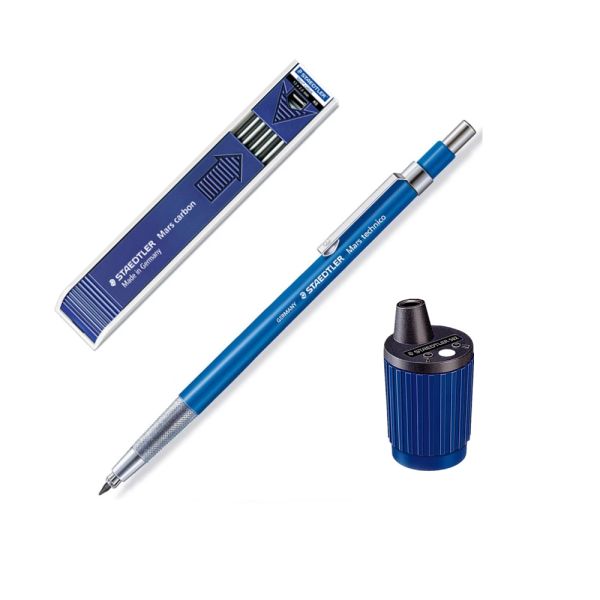 Crayons staedtler 780c mars 2.0 mm technico crayon mécanique automatique / 502 Pointeur de plomb rotatif et recharge de crayon de baignoire