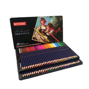Crayons crayons aquarelle crayons de fer crayon coloré 24/3/48/72/100 crayons d'huile colorés crayons professionnels pour dessiner des fournitures scolaires