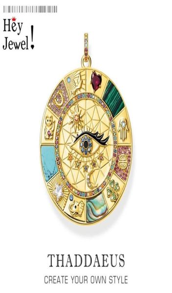 Pendentif amulette symboles porte-bonheur magiques été bijoux dorés Vintage pur 925 argent Sterling cadeau puissant pour Ts femmes hommes 20101339752613