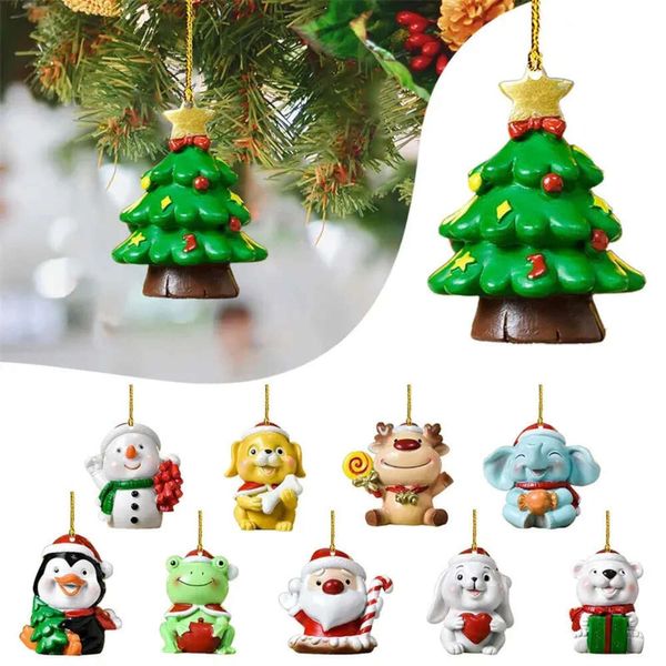 Colgante Animal Acrílico Decoración navideña Lindo árbol de Navidad Adornos colgantes Año nuevo Regalos para fiestas navideñas 0829