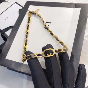Hanger Designer Geschenken Vergulde Zwarte Vrouwen Liefde Lange Sieraden Brief Ketting Feestketting met
