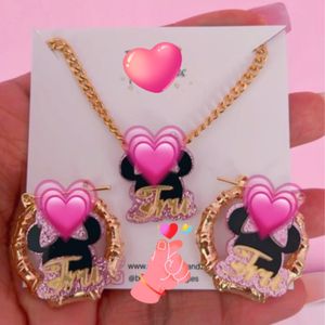 Hanger duoying aangepaste naam sieraden set gepersonaliseerde acryl letters typeplaatje bamboe oorbellen voor kinderen s schattig cadeau 230321