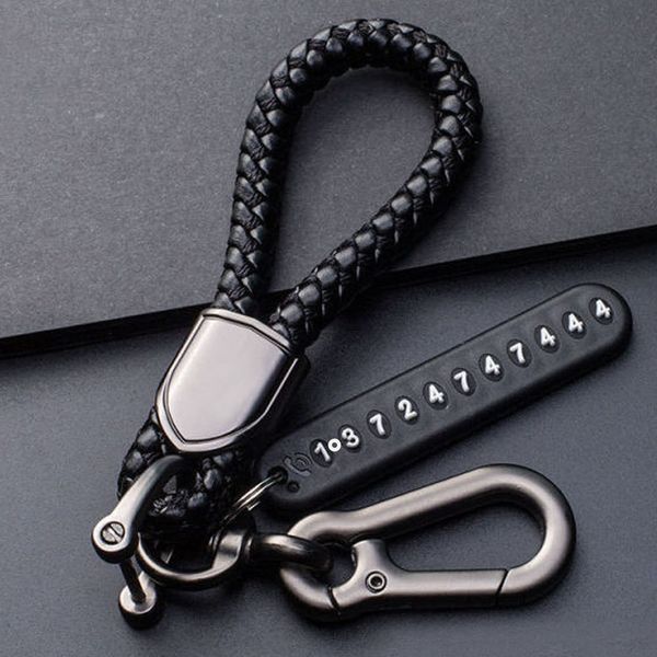 Pendentif porte-clés cadeau pour mari porte-clés de voiture haute plaque d'immatriculation Anti-perte corde tressée porte-pendentif accessoire Punk