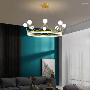 Lampes suspendues 2022 moderne luxe LED couronne lustre éclairage belle chambre d'enfants enfants plafonnier AC220V/110V