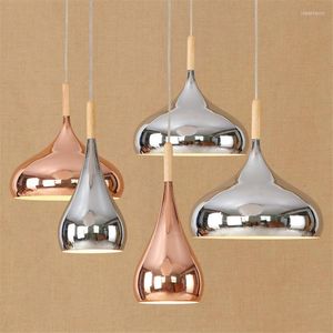 Hanglampen 2022 Noordse loft Rose Gold Chrome Pated Chandelier Creative Dining Room Slaapkamer Living Iron Led