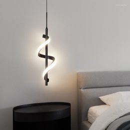 Lampes suspendues 2023 chevet suspendu maison cuisine décoration éclairage intérieur lampe pour Table à manger salle d'étude chambre noir