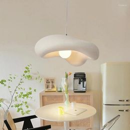 Hanglampen 2023 Eetkamer Wabi Sabi G9 Led-verlichting Romige Stijl Suspend Lamp Bar Glans Droplight Home Decor Hang armatuur