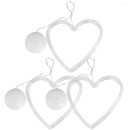 Lampes suspendues 3 pcs lustre décorations de mariage saint valentin fenêtre lumières intérieures forme de coeur pour la maison