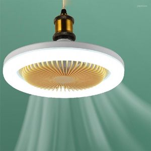 Lampes suspendues 30W ventilateur de plafond E27 avec lumière LED et télécommande 360 ° Rotation refroidissement lampe électrique lustre pour chambre décor à la maison