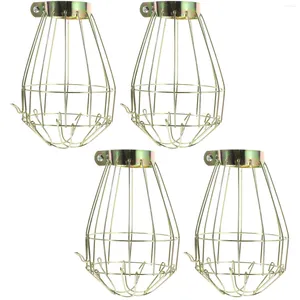 Lampes suspendues 6 pièces Cage en métal abat-jour ampoule industrielle garde de ferme couverture de lumière suspendue pour la chambre à coucher de bureau à domicile