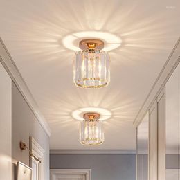 Lampes suspendues allée lustres en cristal avec E27 ampoule plafonniers pour cuisine couloir balcon carré rond forme décor maison