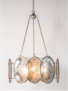 Hanglampen Amerikaans land retro kroonluchter smeedijzeren glas oude creatieve woonkamer eetkamer slaapkamer café lamp