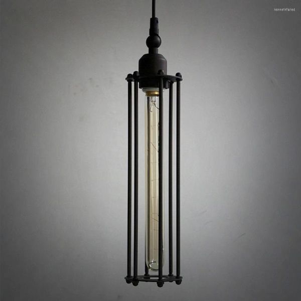 Lampes suspendues Style campagnard américain lumières rétro Loft fer Cages lampe décoration de la maison Droplight Vintage luminaires suspendus