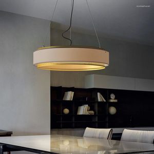 Hanglampen Amerikaanse stof LED LAMP KOPER CREATIEVE NET CIRCLE EINT TAFEL LICHT SLAAPKAMER RESTAUSOM Studio Verlichtingsarmaturen