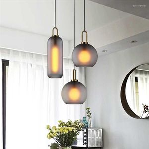 Lampes suspendues américain Loft industriel vent verre lustre moderne salon salle à manger éclairage lumière luxe Table Bar lumières