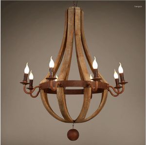 Lámparas colgantes American Retro Chandelier Hierro forjado Do Old Antique Lamp Crown Princess Room Decorativo Led