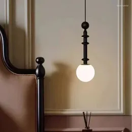 Lampes suspendues américaines rétro petit lustre haut de gamme et art créatif lumière atmosphère salon chambre chevet LED