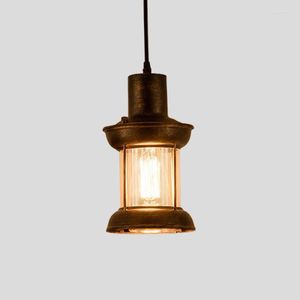 Hanglampen Amerikaanse retro vintage lamp antieke eetkamer balkon nostalgisch decoratief café restaurant industrieel glas licht