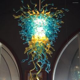 Hanglampen Amerikaanse romantische handgemaakte chihuly kroonluchter lichtbarmband schittering glas kroonluiers lichten voor huis deco