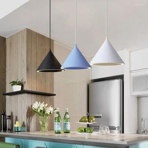 Lampes suspendues Lampe annulaire Design minimaliste nordique cône créatif Restaurant salle de bain Bar Mini Lampe lumineuse décor à la maison