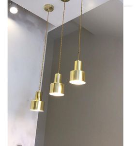 Lampes suspendues Antique 1 pièces en laiton cuisine lumière lampara miroir avant suspension lampe métal rétro Restaurant Bar industriel