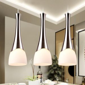 Lampes suspendues bras blanc chaud/blanc froid couleur de lumière salle à manger moderne Style américain caractère LED pendentif lumineux