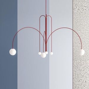 Lampes suspendues Art Décor Boule De Verre Lustre Éclairage Moderne Salon Lustre/Suspension Nordique Designer Luminaire Maison Intérieur