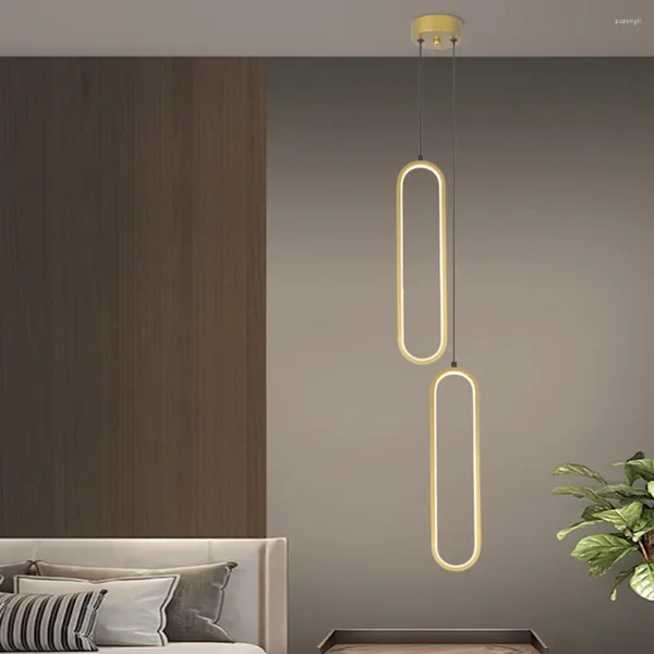 Lámparas colgantes Atmósfera Lámpara de sala de estar Estilo simple Decoración interior Luz 3000k-6000K Techo LED Blanco cálido Comedor